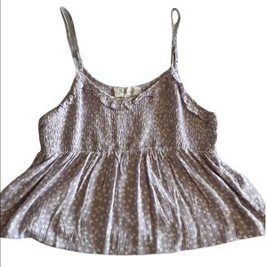 Hippie Rose Flowy Lavender Floral Spaghetti Strap Top